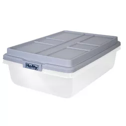 Photo 1 of 10 PACK Hefty 40qt Clear Plastic Storage Bin  NO LIDS, 
