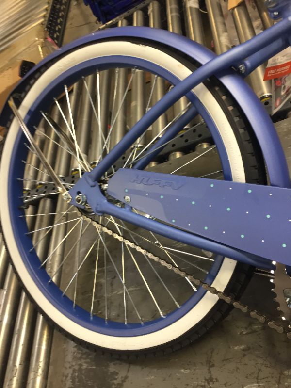 Photo 4 of  Huffy 24" Cranbrook Womens Comfort Cruiser Bike, Periwinkle Blue NO HANDLE BARS AND WHEEL DISCONNECTED 
