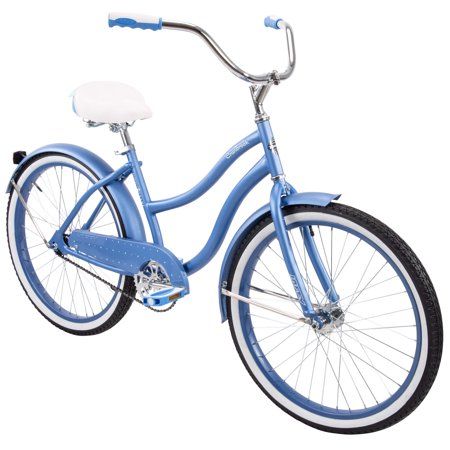 Photo 1 of  Huffy 24" Cranbrook Womens Comfort Cruiser Bike, Periwinkle Blue NO HANDLE BARS AND WHEEL DISCONNECTED 
