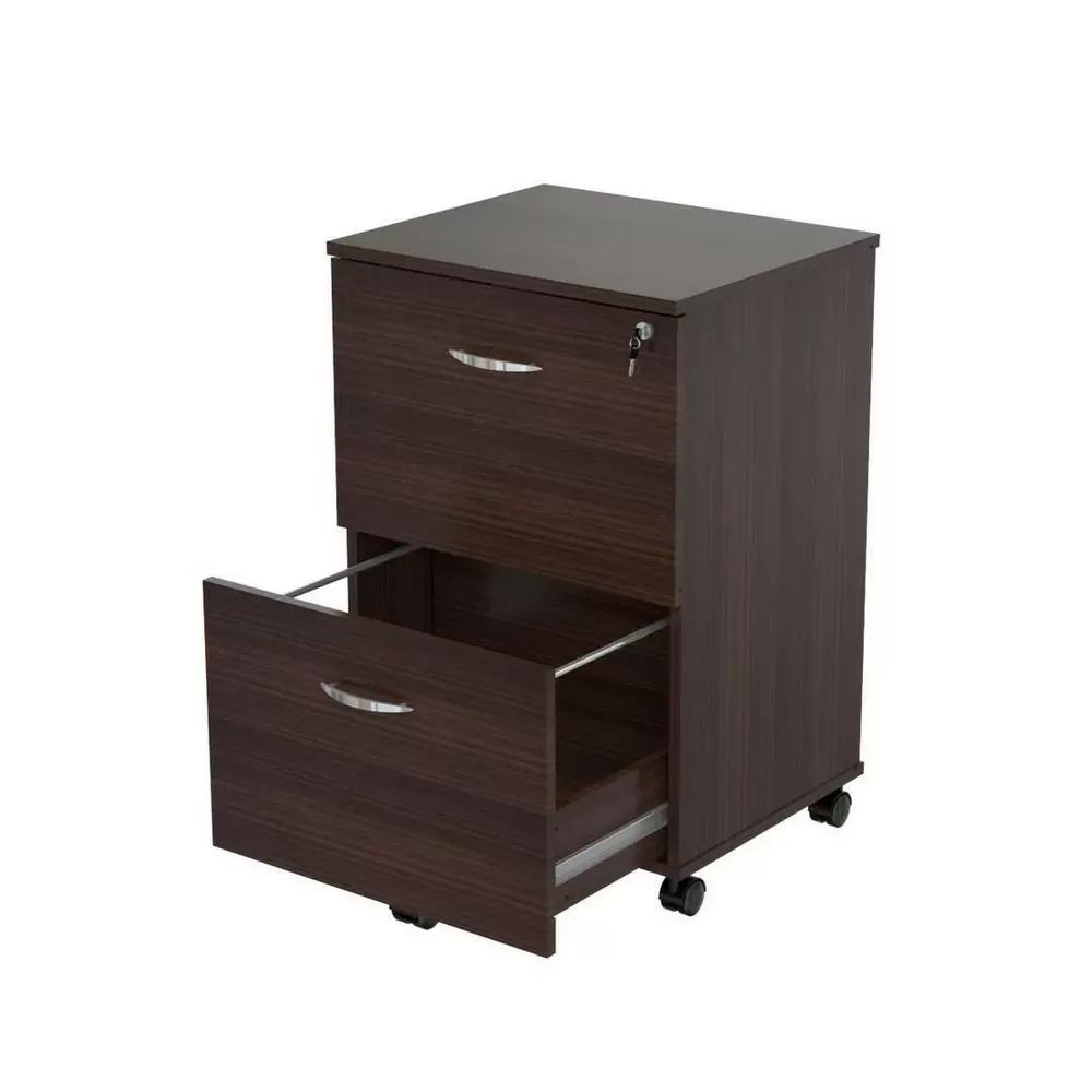 Photo 1 of 2 Drawer Locking File Cabinet Espresso - Inval