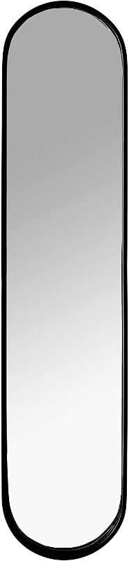 Photo 1 of Amazon Brand - Rivet Modern Oval Hanging Mirror, 39"H, Black
