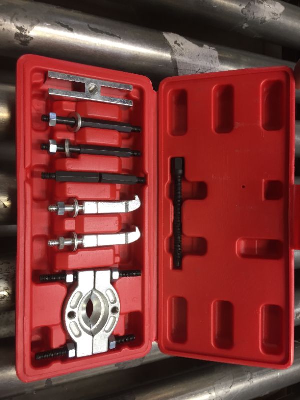 Photo 2 of 10 PCS, MR CARTOOL 9 Pcs Bearing Separator and Puller Set with Yoke and Extensions

