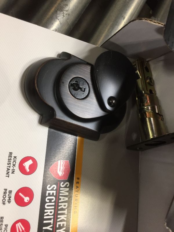 Photo 1 of PARTS ONLY KWIKSET LOCKBRAND FRONT DOOR LOCK SET, NO KEYS 
