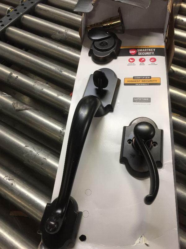 Photo 1 of PARTS ONLY KWIKSET LOCKBRAND FRONT DOOR LOCK SET, NO KEYS 