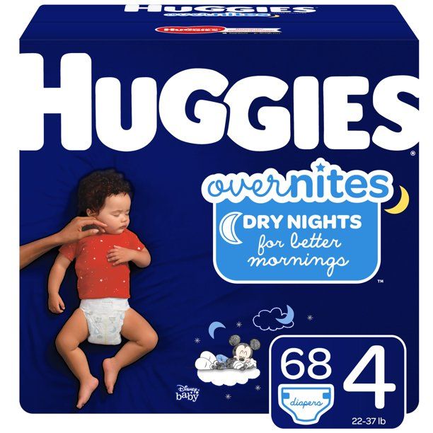 Photo 1 of Huggies Overnites Nighttime Diapers, Size 4, 68 Ct, Giga Jr Pack
