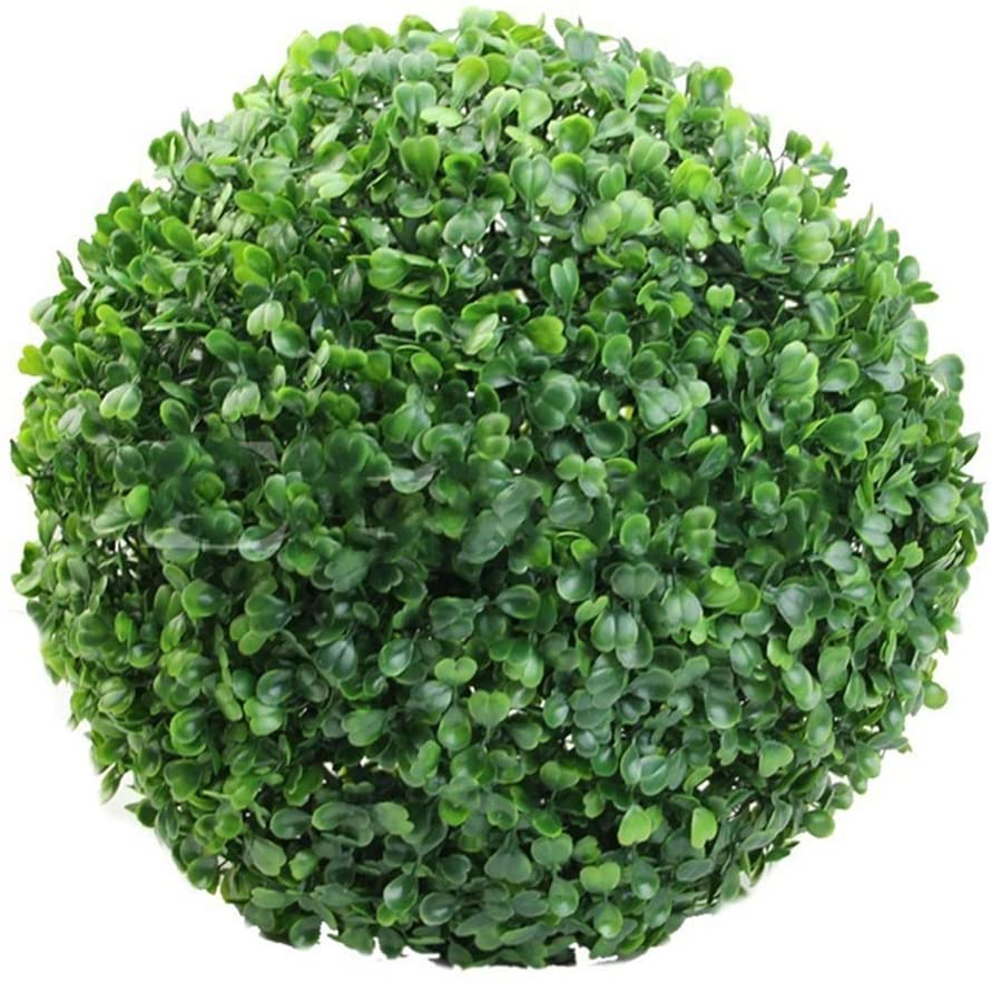 Photo 1 of 2PC. TBEONE Artificial Plant Topiary Ball, Faux Boxwood Decorative Balls, Plants Grass Ball for Outdoor Backyard, Balcony, Garden, Wedding and Home Décor
