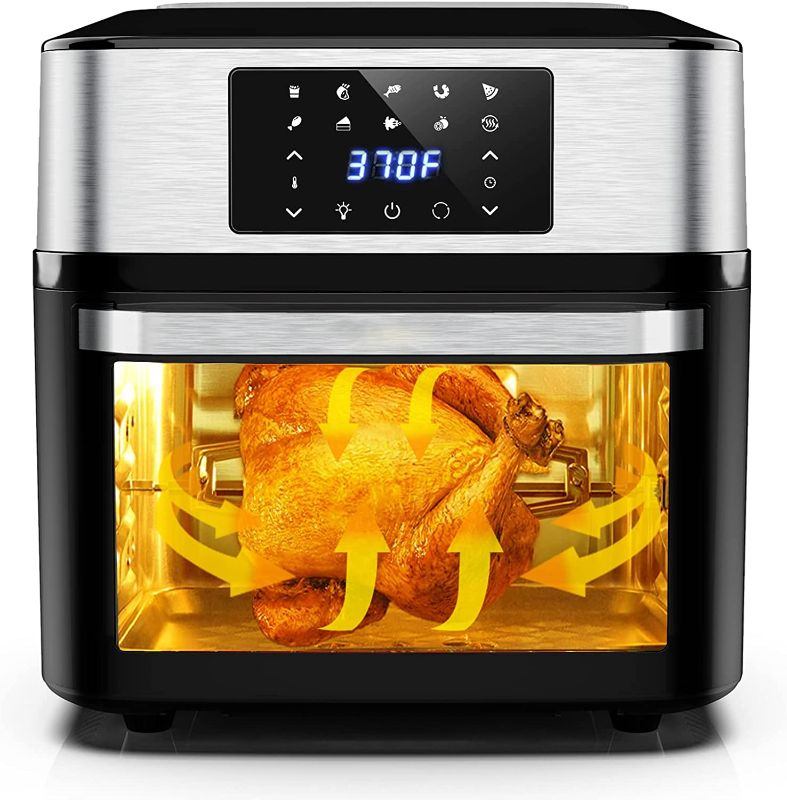 Photo 1 of 10-in-1 Air Fryer Oven, 20 Quart Airfryer Toaster Oven Combo, 1800W Large Digital LED Screen Air Fryers, Large Capacity Countertop Convection Toaster Oven with Rotisserie Dehydrator, ETL Certified
