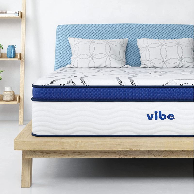 Photo 1 of  Vibe Quilted Gel Memory Foam and Innerspring Hybrid Pillow Top 12-Inch Mattress | CertiPUR-US Certified | Bed-in-a-Box Queen
