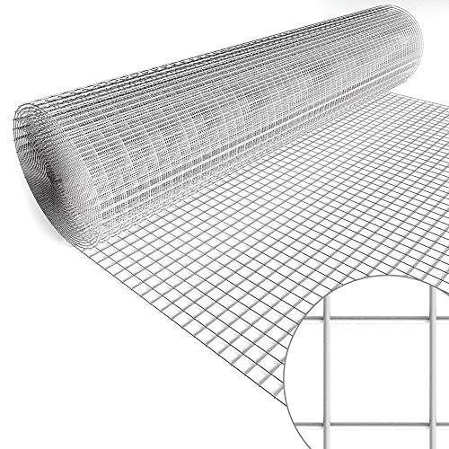 Photo 1 of 48inch x 100ft Hardware Cloth 1inch Square Openings Hot-dipped Galvanized Welded Wire Diameter 17Gauge Wire Mesh Fence Roll for Vegetables Garden Netting Rabbit Chicken Coop Animal Enclosure
