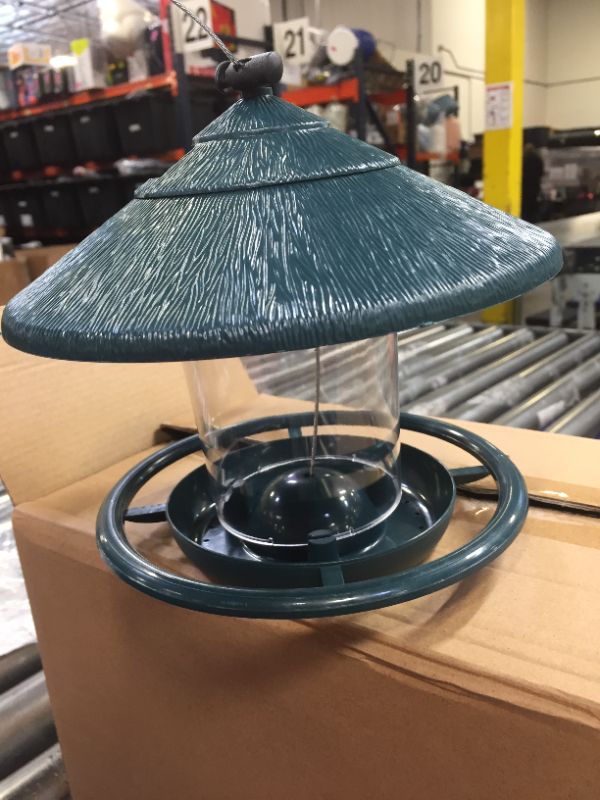 Photo 1 of 2 green outdoor patio bird feeder 