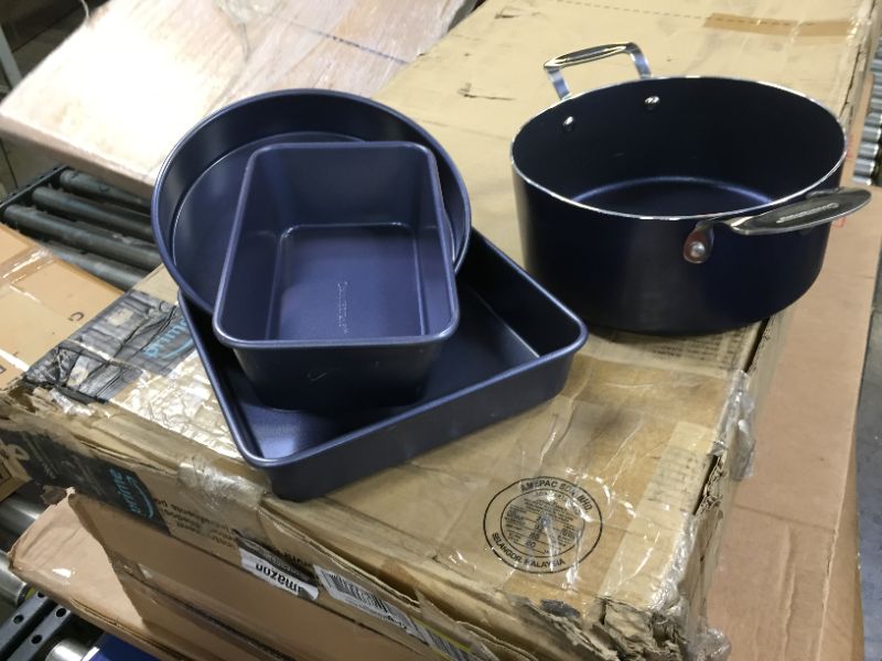 Photo 4 of Granitestone Blue Nonstick 20 Piece Cookware and Bakeware Set