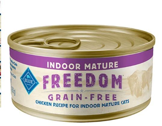 Photo 1 of 24 Blue Buffalo Blue Freedom Grain Free Indoor Chicken Senior Canned Cat Food, 5.5 oz. exp jun 18 2024
