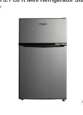 Photo 1 of Whirlpool 3.1 cu ft Mini Refrigerator Stainless Steel WH31S1E
