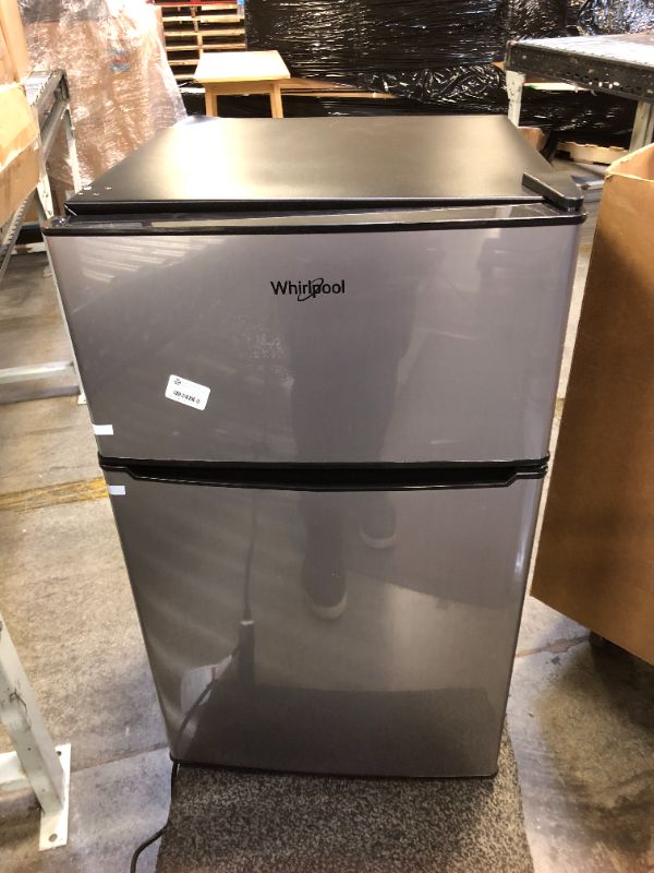 Photo 2 of Whirlpool 3.1 cu ft Mini Refrigerator Stainless Steel WH31S1E
