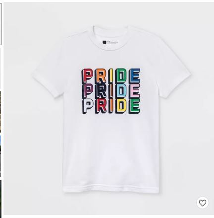 Photo 1 of Pride Gender Inclusive Kids' 'Pride Pride Pride' Short Sleeve Graphic T-Shirt - White-- size medium8/10
