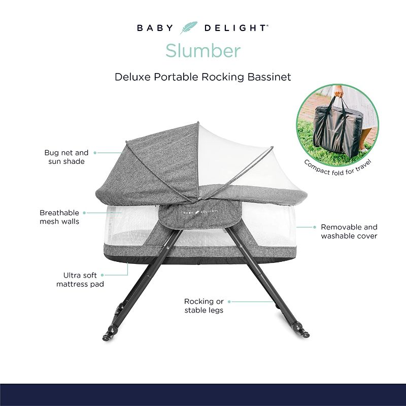 Photo 1 of Baby Delight Slumber Deluxe Portable Rocking Bassinet