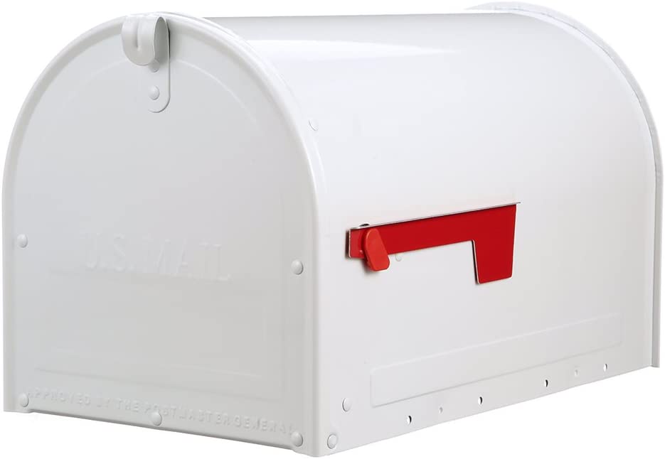 Photo 1 of Gibraltar Mailboxes MLM16KW1 Marshall Large Locking Steel Post-Mount Mailbox White