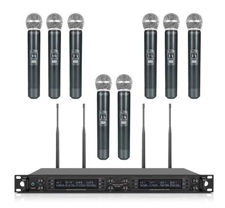 Photo 1 of Phenyx Pro PTU-6000A 8-channel UHF Wireless Microphone System with Auto Scan ( 8x40 Frequencies)
