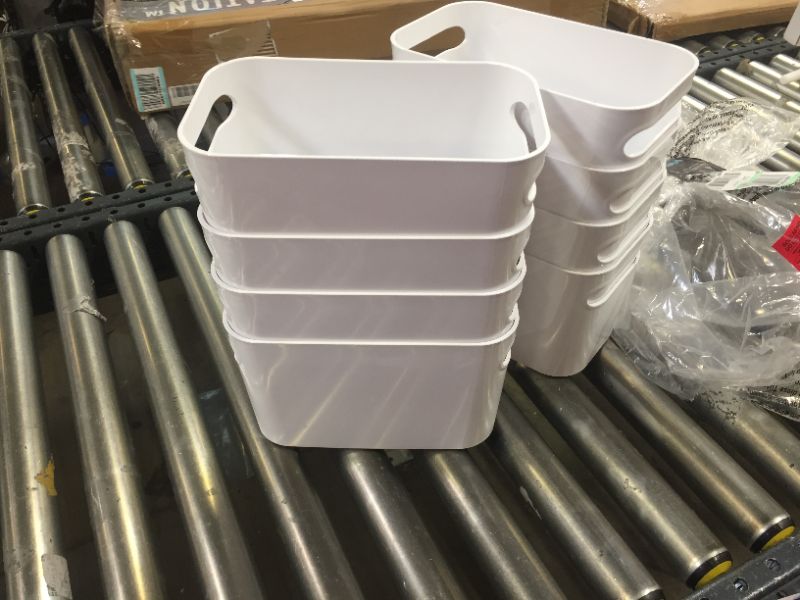 Photo 3 of 8 PK plastic storage bins 