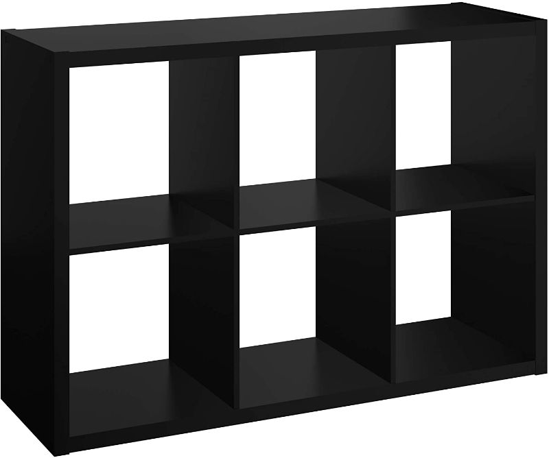 Photo 1 of ClosetMaid 4582 Decorative Open Back 6-Cube Storage Organizer, Black
