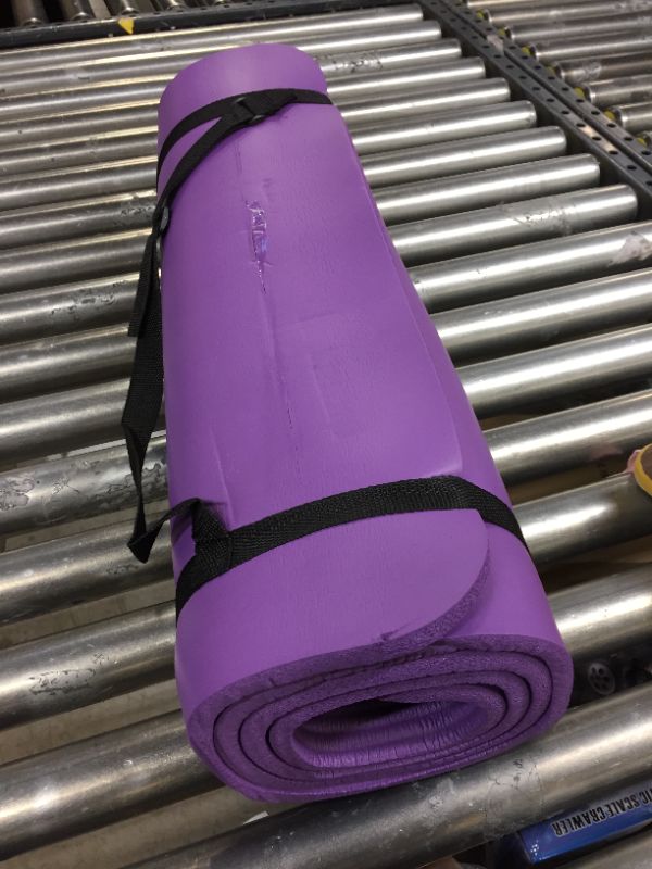 Photo 2 of BalanceFrom GoYoga All-Purpose 1/2-Inch Extra Thick High Density Anti-Tear Exercise Yoga Mat with Carrying Strap
