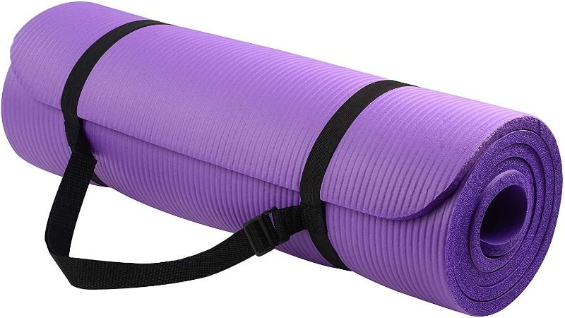 Photo 1 of BalanceFrom GoYoga All-Purpose 1/2-Inch Extra Thick High Density Anti-Tear Exercise Yoga Mat with Carrying Strap
