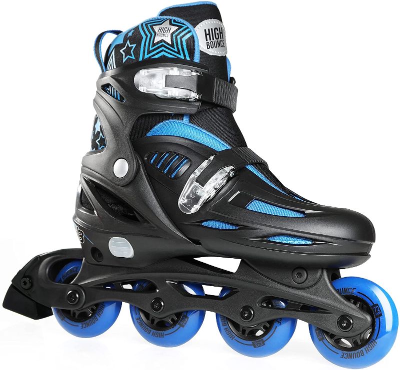 Photo 1 of High Bounce Adjustable Inline Skates for Kids and Adults - Outdoor Roller Skates for Girls and Boys, Men and Women
2-5 AGES