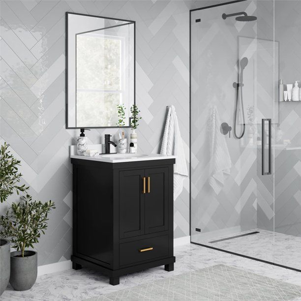 Photo 1 of Dorel Living Sunnybrooke 24 Inch Bathroom Vanity with Sink, Black
