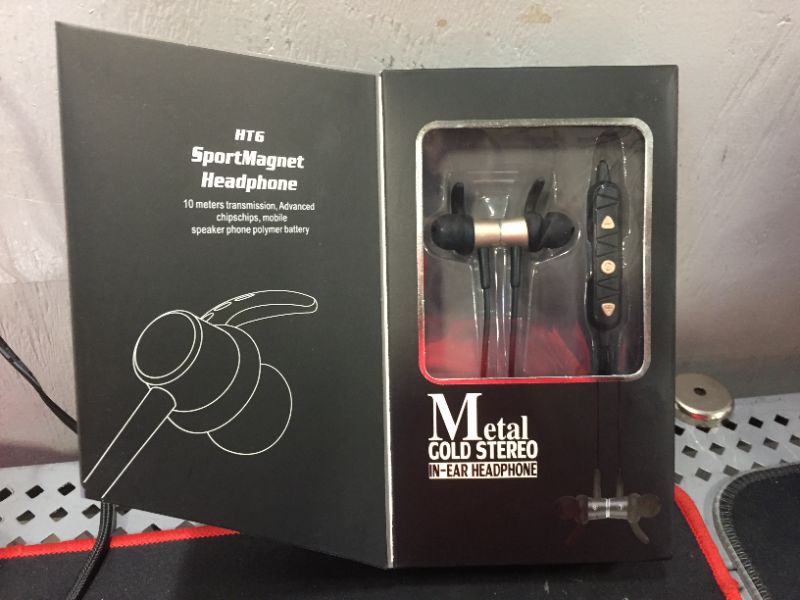 Photo 1 of generic  HT6 Sport Magnet Bluetooth Headphones--new in the box 
