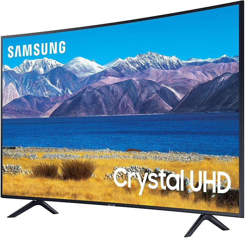 Photo 1 of SAMSUNG 55-inch Class Curved UHD TU-8300 Series - 4K UHD HDR Smart TV With Alexa Built-in (UN55TU8300FXZA, 2020 Model)
