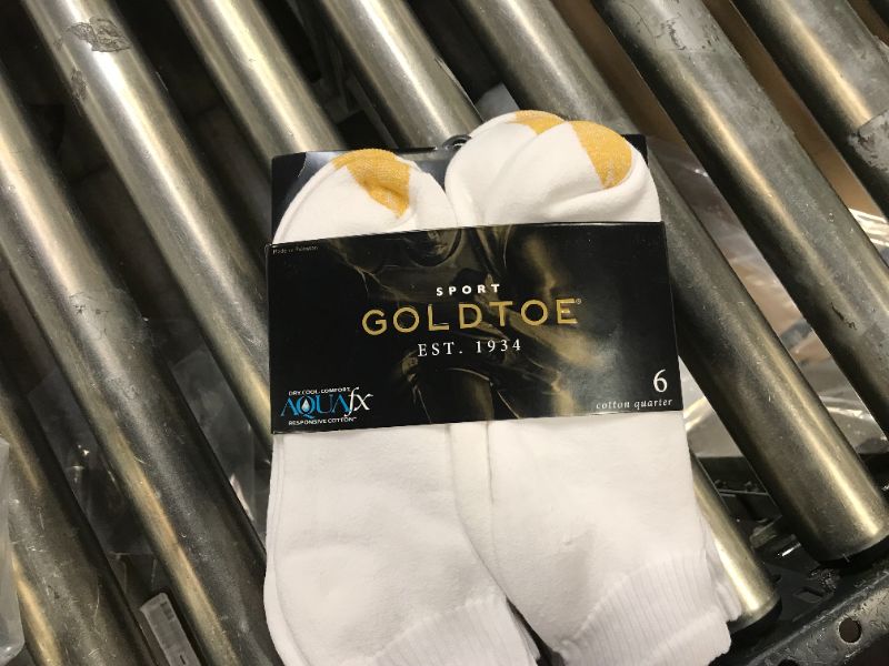 Photo 4 of Gold Toe Men's 656p Cotton Quarter Athletic Socks, 6 PK sz 6-12
