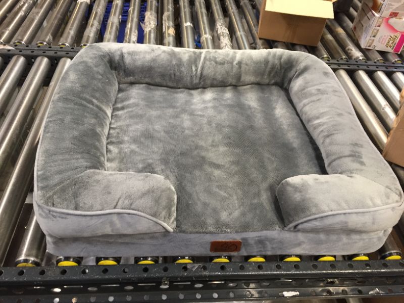 Photo 1 of Bedsure Orthopedic Dog Bed, Bolster Dog Beds for Medium/Large/Extra Large Dogs - Foam Sofa with Removable Washable Cover, Waterproof Lining and Nonskid Bottom Couch
