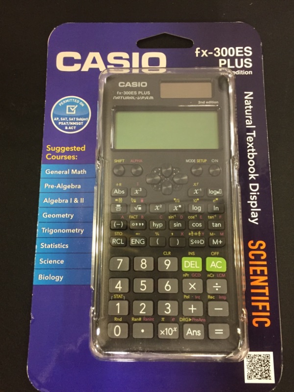Photo 2 of Casio fx-300ESPLUS2 2nd Edition, Standard Scientific Calculator, Black