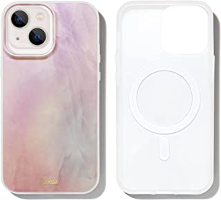 Photo 1 of Sonix Mother of Pearl Case for iPhone 13 Compatible with MagSafe Charging [10ft Drop Tested] Protective Pink Marble