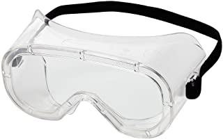 Photo 1 of  Soft, Non-Vented, Protective Safety Goggle, Clear Body, Anti-Fog Coating, Clear Lens, Black