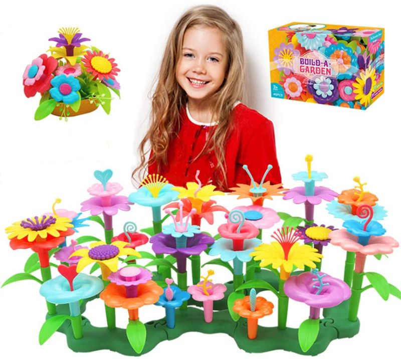 Photo 1 of Flower Garden Building Toys for 3 4 5 6 7 Year Old Girls, Toddlers Preschool Educational Toys Birthday Gifts for Boys and Girls 46Pcs Children's Educational Toys