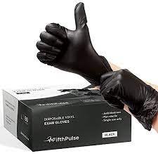 Photo 1 of fithpulse disposable vinyl exam gloves 50 p pcs large