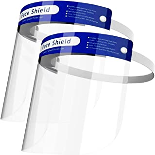 Photo 1 of ProHeal Plastic Face Shield 2 Pack - Comfortable Goggle Visors with 180 Degree Protection - Double Sided 2 PACKS