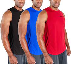 Photo 1 of DEVOPS 3 Pack Men's Muscle Shirts Sleeveless Dri Fit Gym Workout Tank Top SIZE SMALL (MAJOR DAMAGES TO PACKAGING)