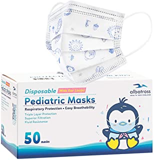 Photo 1 of 50 Pack Disposable Kids Face Mask. Breathable 3-Ply Anti-Dust / Saliva / Smog For Children Boys and Girls (MISSING BX)