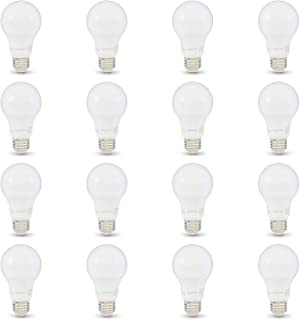 Photo 1 of Amazon Basics 60W Equivalent, Daylight, Non-Dimmable, 10,000 Hour Lifetime, A19 LED Light Bulb | 16-Pack
16 Count (Pack of 1) (MAJOR DMAAGES TO BOX FROM EXPOSURE)