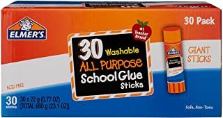 Photo 1 of Elmer's All Purpose School Glue Sticks, Washable, 22 Gram, 30 Count (MISSING SOME GLUES)