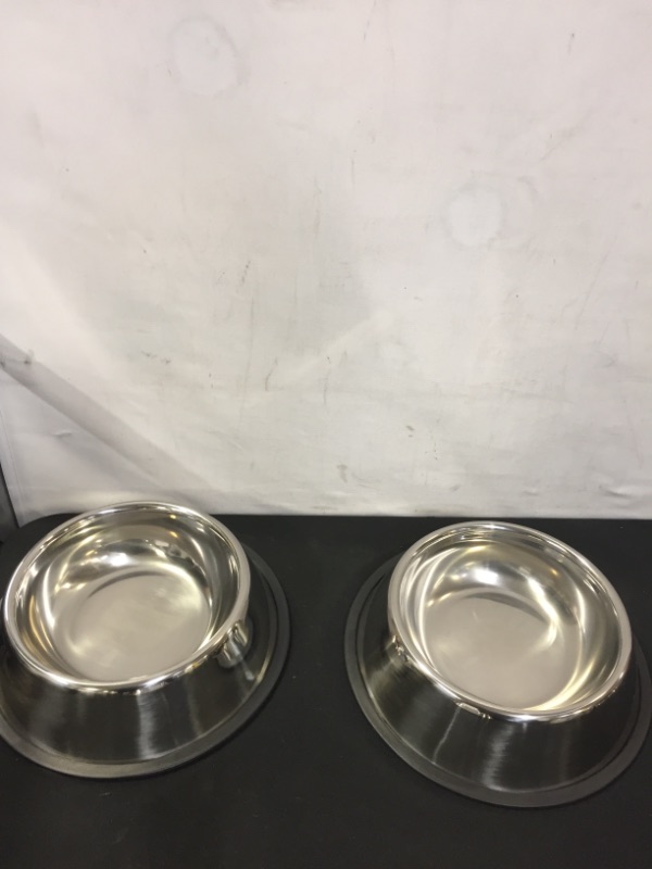 Photo 1 of 2 PACK PET STAINLESS STEEL BOWLS FOR FOOD AND WATER 