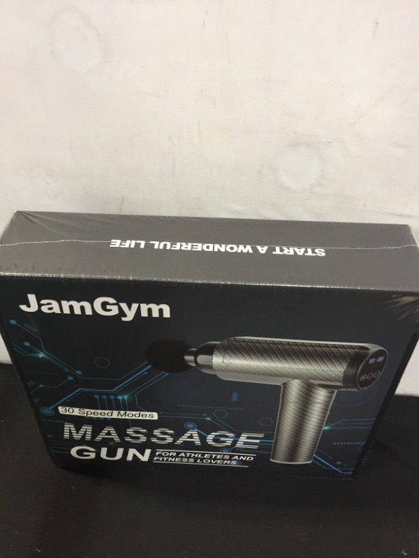 Photo 2 of Muscle Massage Gun Deep Tissue for Athletes, Percussion Electric Massagers for Neck Back, Shoulder Body Pain Relief, 30 Speeds Quiet Handheld Massager, LCD Touch Screen with 10 Heads (FACTORY SEALED SHUT)