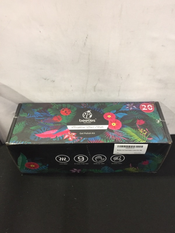 Photo 1 of BEETLES GEL POLISH 20 PCS GEL NAIL POLISH KIT WITH GLOSSY AND MATTE TOP COAT AND BASE COAT (FACTORY SEALED SHUT)