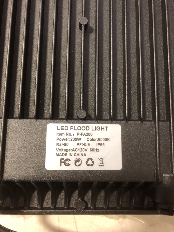 Photo 1 of LED FLOOD LUIGHJT (MAJIOR DAMAGES TO BOX, UNABLE TO TEST)