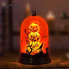 Photo 1 of Halloween Decorations Lights, Pumpkin Lampshade Battery Operated, Retro Orange Halloween Lights Indoor Decor Festival Party House Decor Lamp