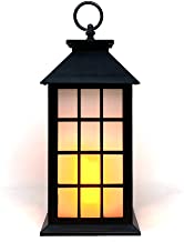 Photo 1 of allgala Grid Lattice Panel LED Flame Effect Lantern Lamp (MINOR SMASH ON PACKAGING)