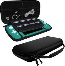 Photo 1 of amCase Carrying Case for Nintendo Switch Lite (2019) - Protective Hard Shell Portable Travel Case w/Handle (Black)