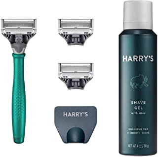 Photo 1 of Harry's Razors for Men - Shaving Kit for Men includes a Mens Razor Handle, 3 Razor Blade Refills, Travel Blade Cover, and 4 Oz Shave Gel (Tropical Green)
6 Piece Set